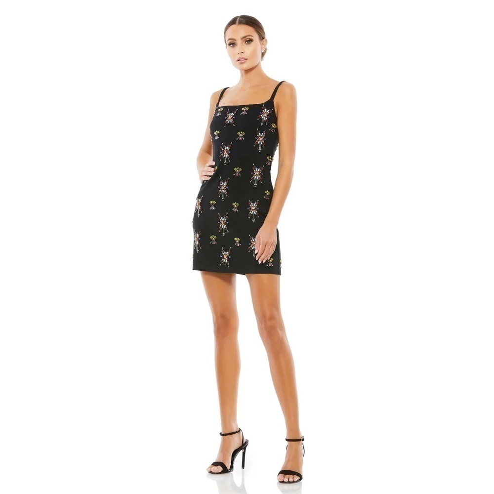 Mac Duggal 10787 NWT RHINESTONE SLEEVELESS MINI DRESS